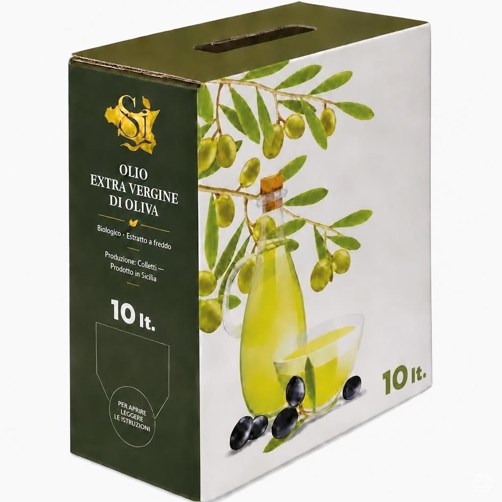 Bag-in-box Olio Extra Vergine di Oliva Biologico Sicìa 10L